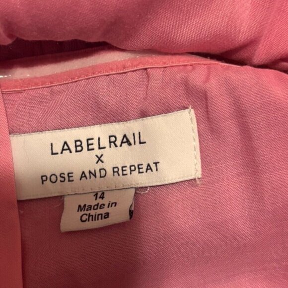 Labelrail x Pose & Repeat Halter Top w/ Giant Ruched Ruffle Heart Womens Size 14 - Picture 7 of 8